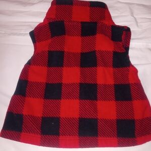 GAP Red and Black Checkered Kids Vest